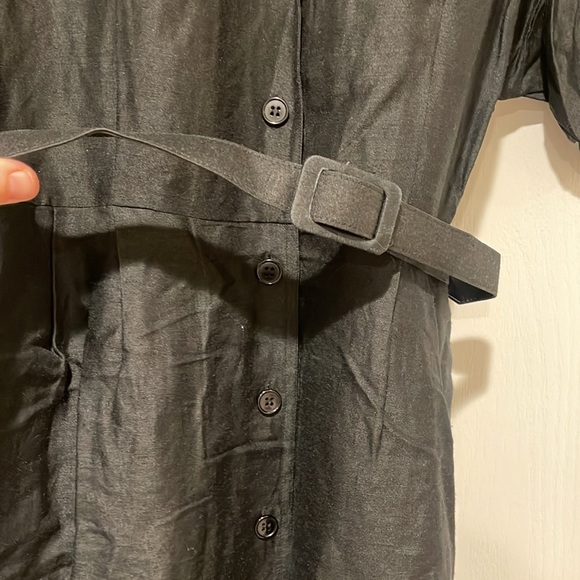 Axiom 1980s Does 1940s Black Vintage Dress Size 14 - Picture 8 of 12